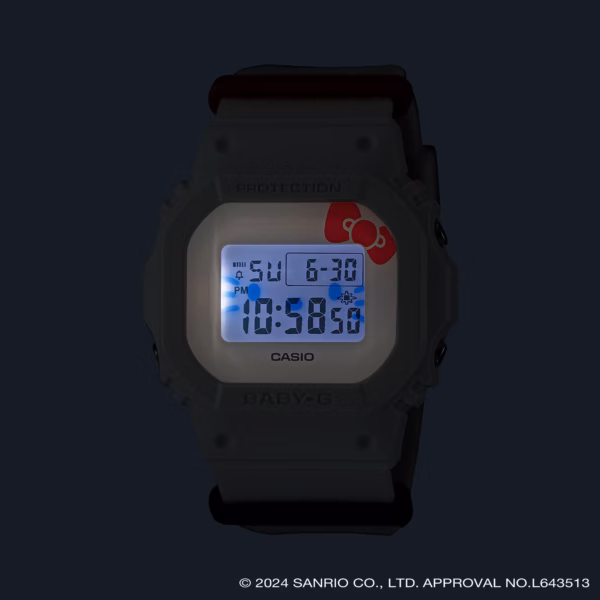 CASIO 卡西歐 BABY-G BGD-565KT-7 HELLO KITTY 50 週年 聯名數位錶：圖片 4