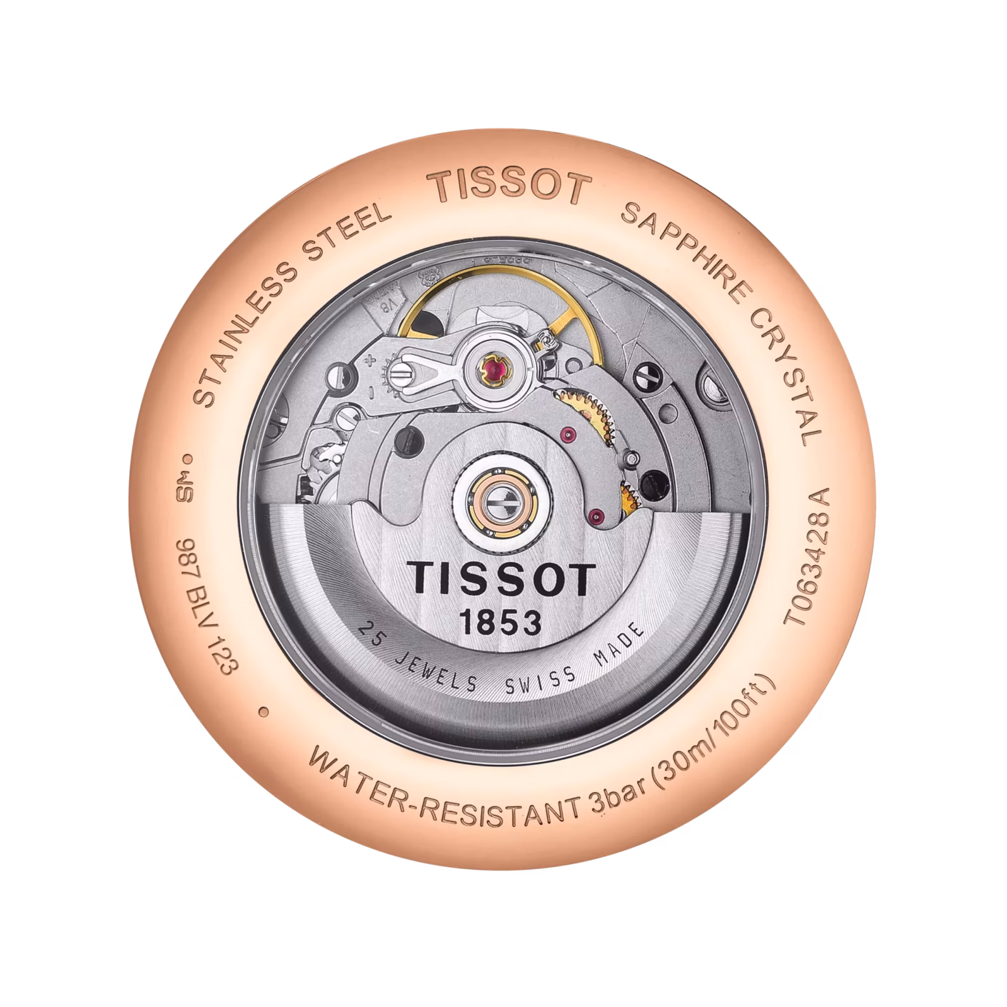 TISSOT 天梭 Tradition Automatic Small Second 傳統系列 玫瑰金機械錶 T063.428.33.038.00