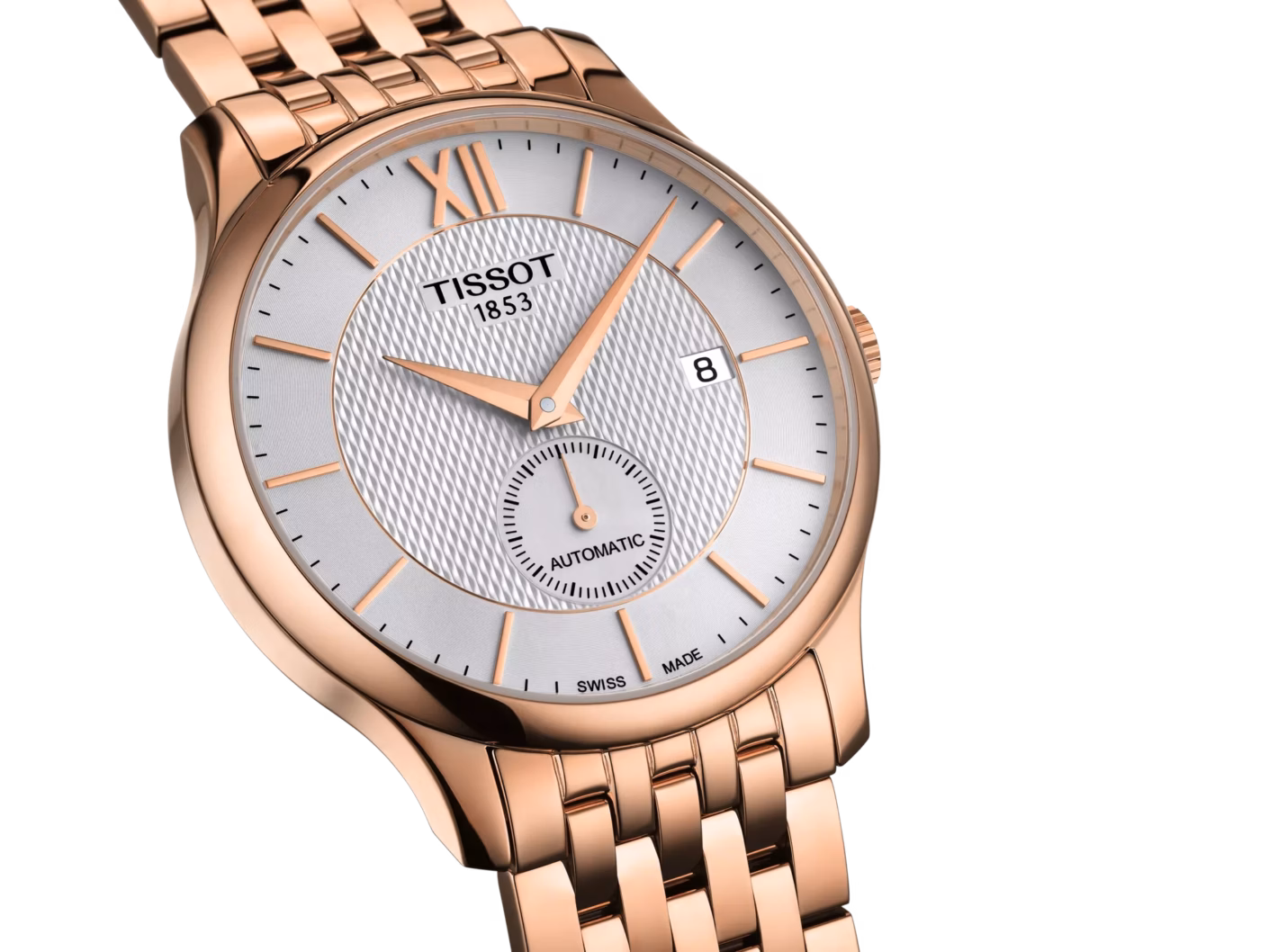 TISSOT 天梭 Tradition Automatic Small Second 傳統系列 玫瑰金機械錶 T063.428.33.038.00