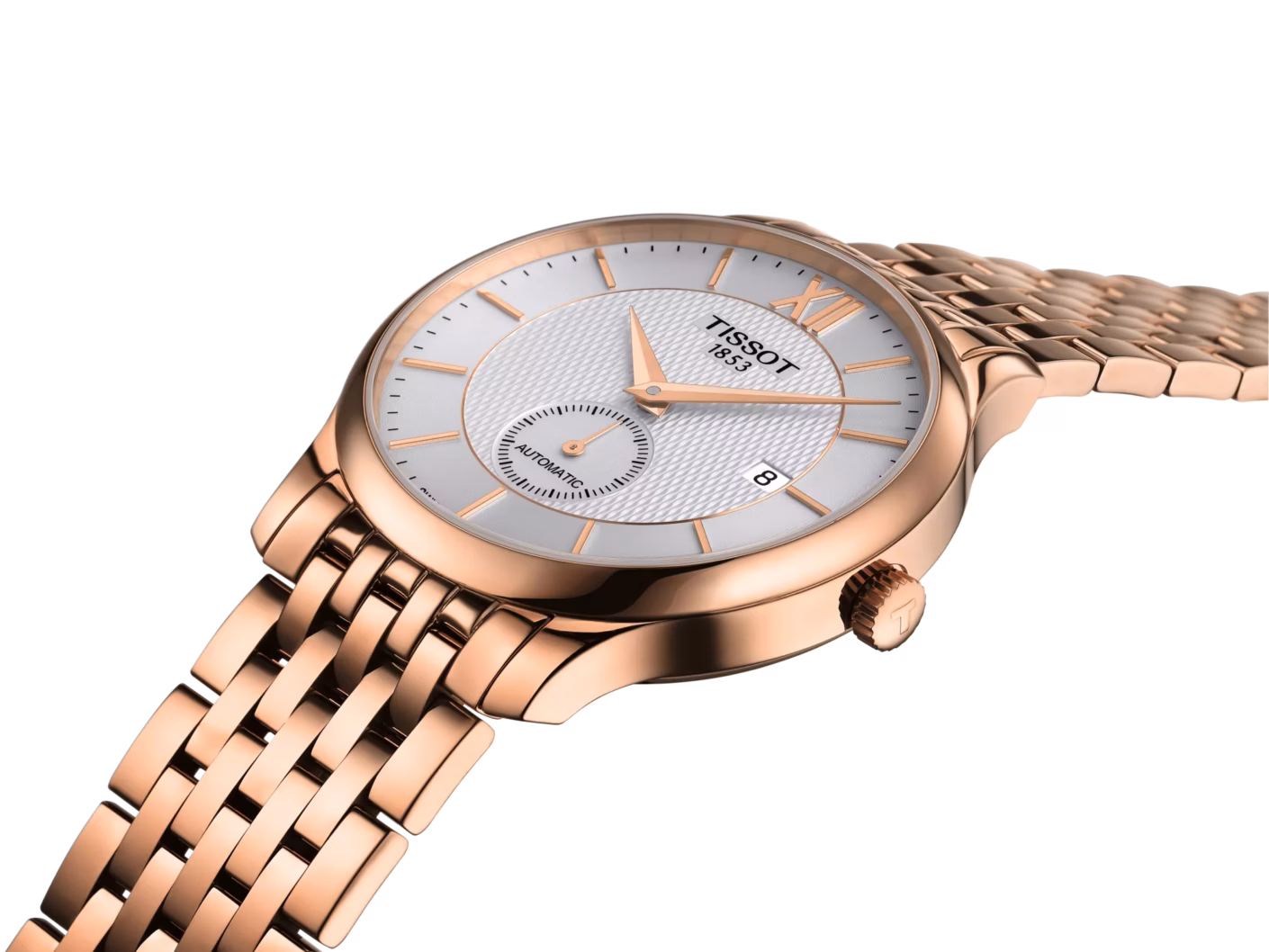 TISSOT 天梭 Tradition Automatic Small Second 傳統系列 玫瑰金機械錶 T063.428.33.038.00