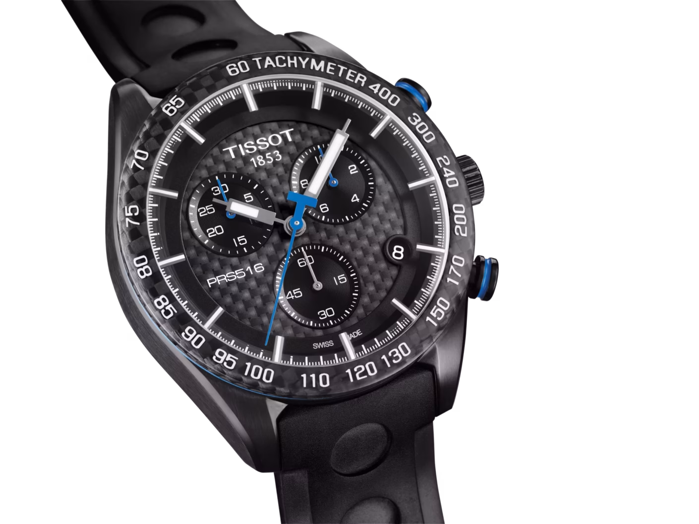 TISSOT 天梭 PRS 516 Chronograph Carbon 賽車碳纖維三眼計時錶 T100.417.37.201.00