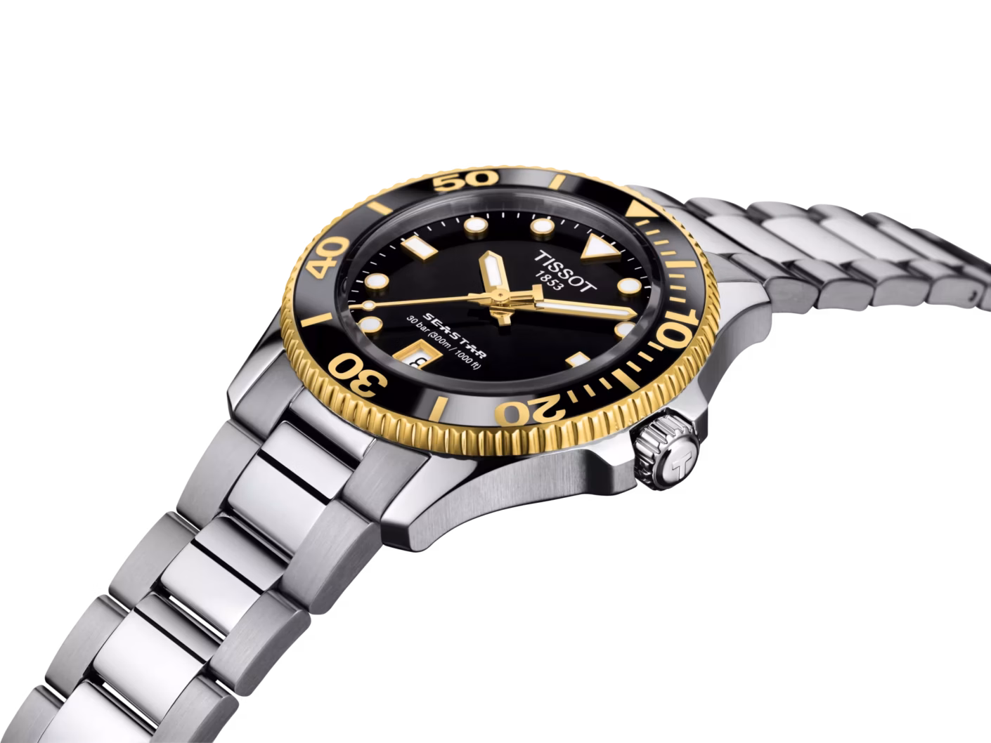 TISSOT 天梭 Seastar 1000 36mm 金海星潛水錶 T120.210.21.051.00