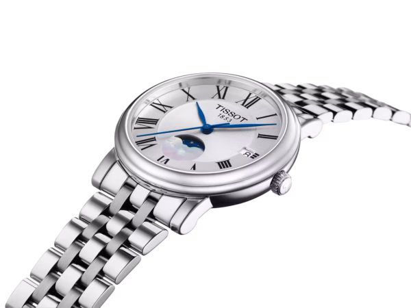 TISSOT 天梭 Carson Premium Lady Moonphase  羅馬銀 月相顯示三針女錶 T122.223.11.033.00：圖片 6