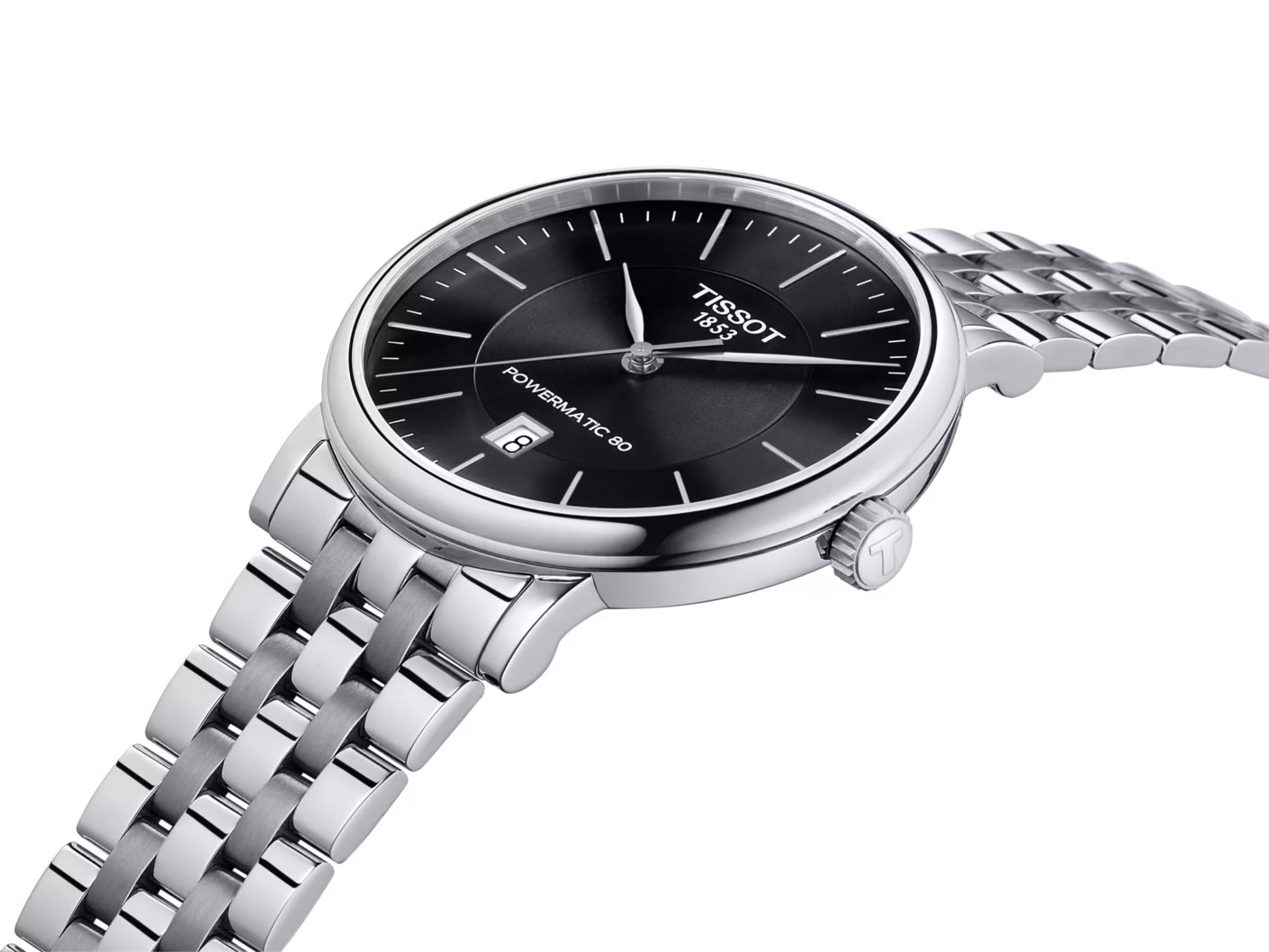 TISSOT 天梭 Carson Premium Powermatic 80 經典黑機械錶 T122.407.11.051.00