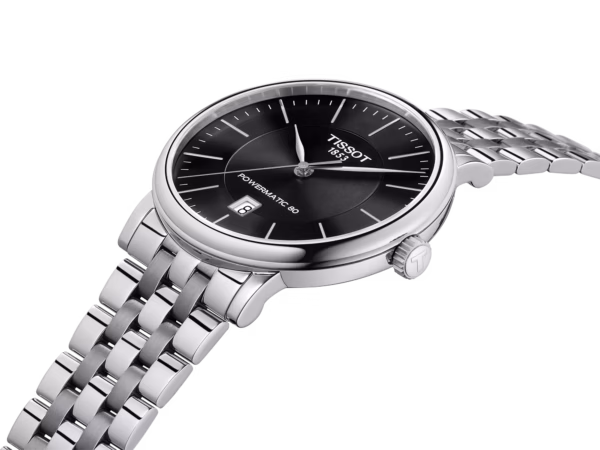 TISSOT 天梭 Carson Premium Powermatic 80 經典黑機械錶 T122.407.11.051.00：圖片 4