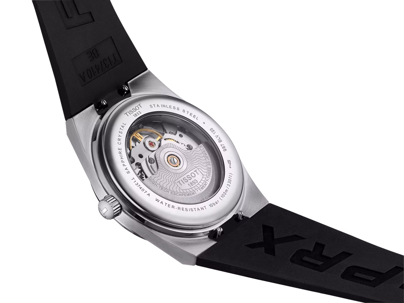 TISSOT 天梭 PRX Powermatic 80 40mm 黑色膠帶機械錶 T137.407.17.051.00