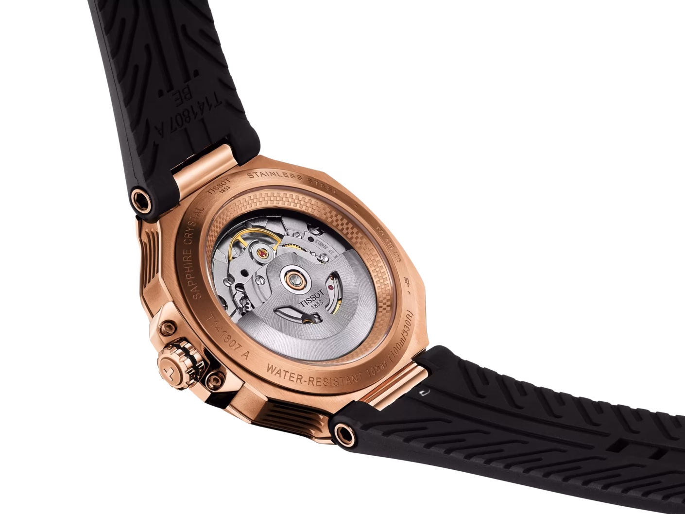 TISSOT 天梭 T-Race Powermatic 80 41mm 玫瑰金賽車機械錶 T141.807.37.051.00