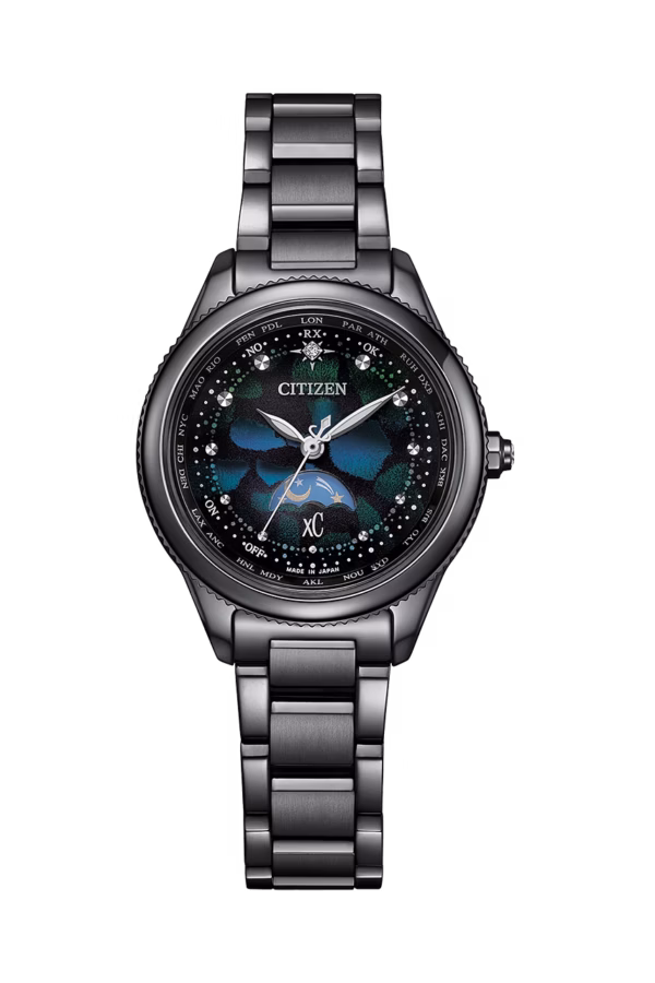 CITIZEN 星辰 xC 100週年限量 宇宙幻彩 光動能電波女錶 EE1008-56E