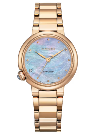 CITIZEN 星辰 L系列 白蝶貝光動能女錶 EM0919-85Y