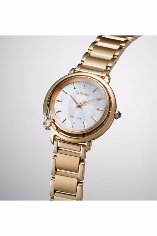 CITIZEN 星辰 L系列 曙光 光動能鑽石女錶 EM1093-61D：圖片 5