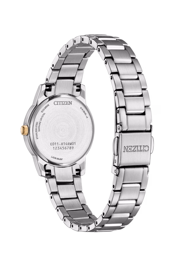 CITIZEN 星辰 Eco-Drive 簡約三針情侶對錶女錶 黑面 EW2317-76E：圖片 3