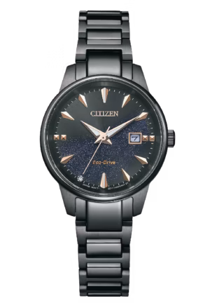 CITIZEN 星辰 Eco-Drive 銀河黑金限定款 光動能女錶 EW2595-81E