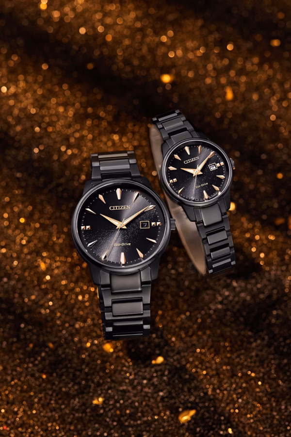 CITIZEN 星辰 Eco-Drive 銀河黑金限定款 光動能女錶 EW2595-81E：圖片 4