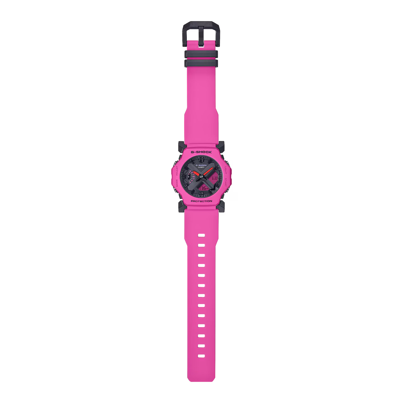 CASIO 卡西歐 G-SHOCK GA-2300-4A 亮粉色 纖薄數位指針雙顯錶