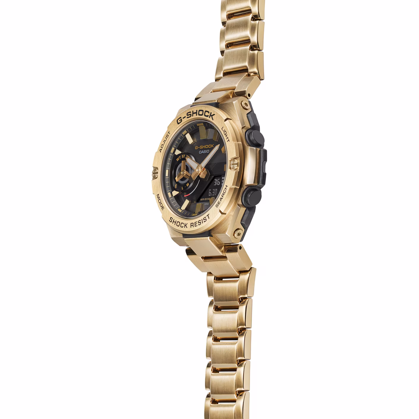 CASIO 卡西歐 G-SHOCK GST-B500GD-9A G-STEEL 金色 數位指針錶