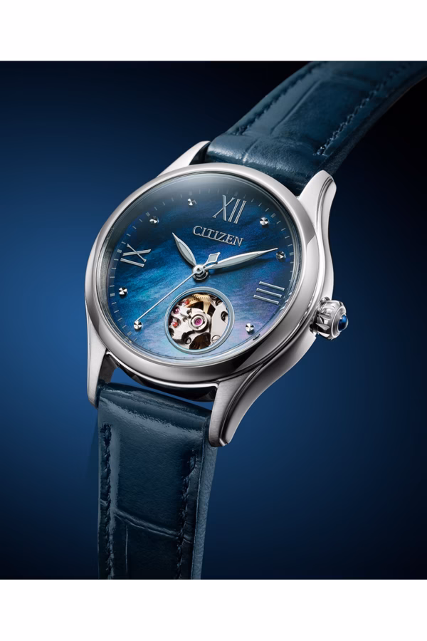 CITIZEN 星辰 LADY’S 星空藍限定鏤空機械女錶 PR1041-18N：圖片 4