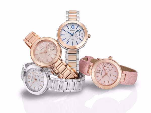 CASIO 卡西歐 SHEEN SHE-3050SG-7A 玫瑰金 水晶女錶：圖片 6
