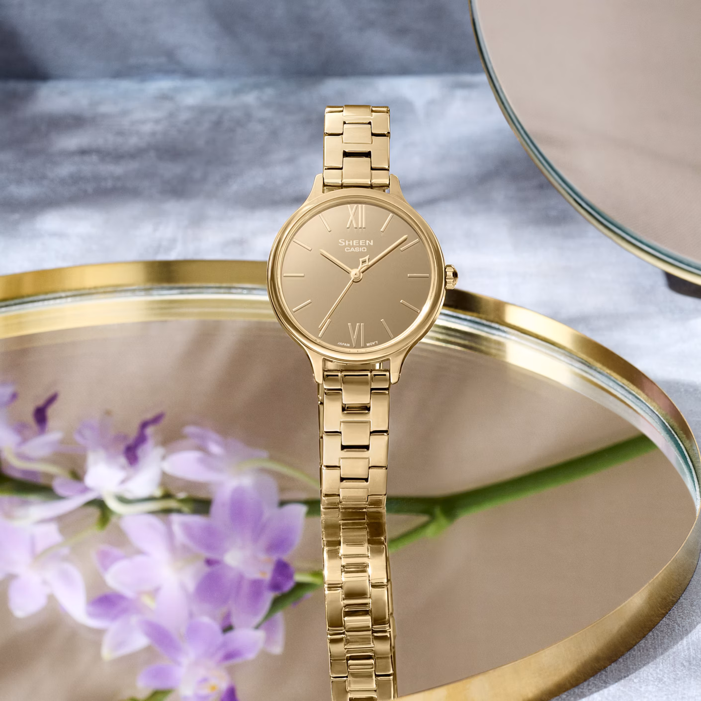 CASIO 卡西歐 SHEEN SHE-4560G-9A 優雅華麗 金色女錶
