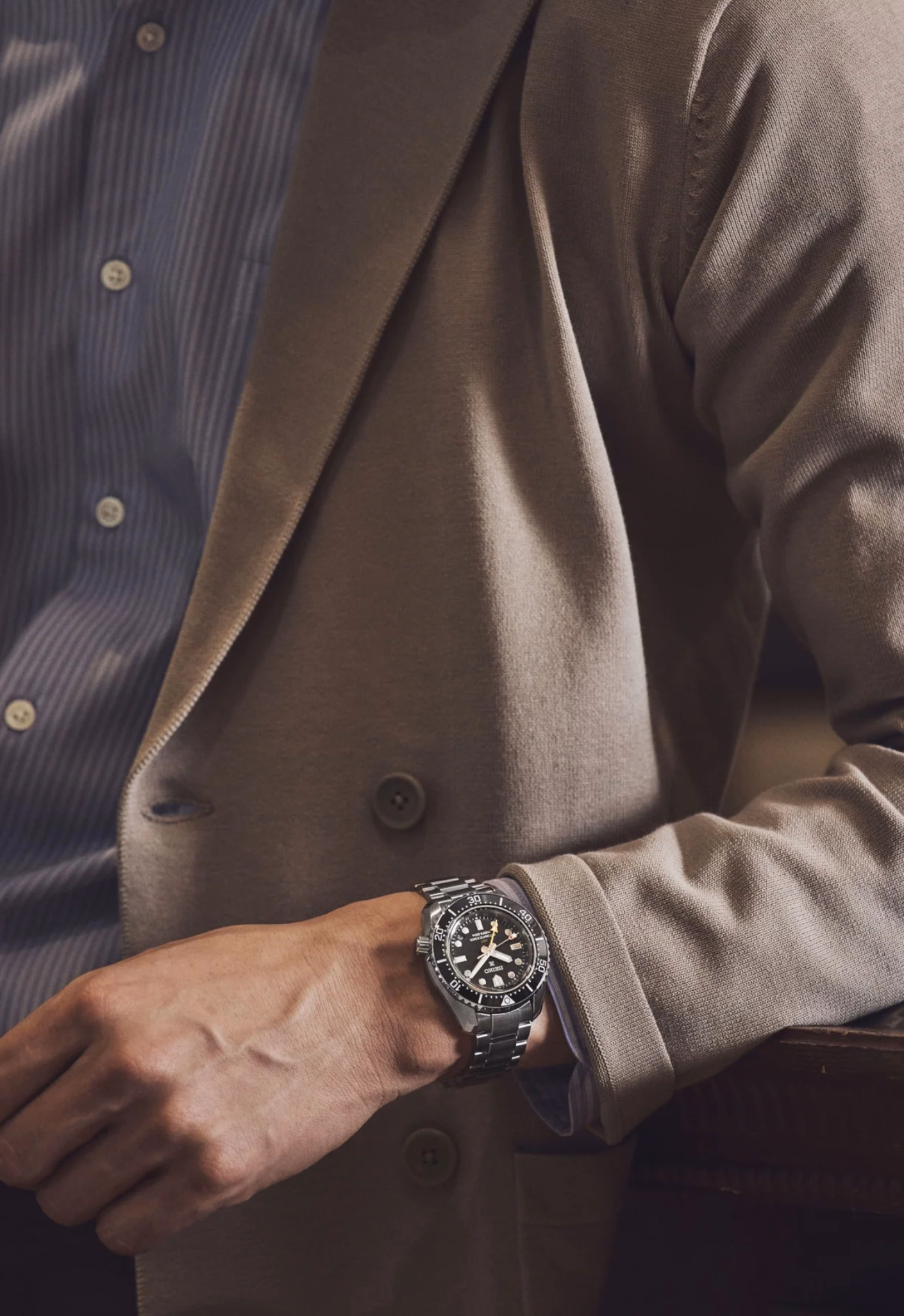 SEIKO 精工 PROSPEX SPB383J1 全新三日鍊機械 GMT 經典黑潛水錶 6R54-00D0D