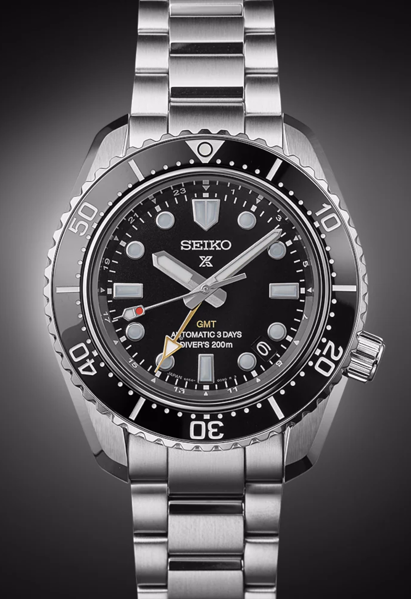 SEIKO 精工 PROSPEX SPB383J1 全新三日鍊機械 GMT 經典黑潛水錶 6R54-00D0D