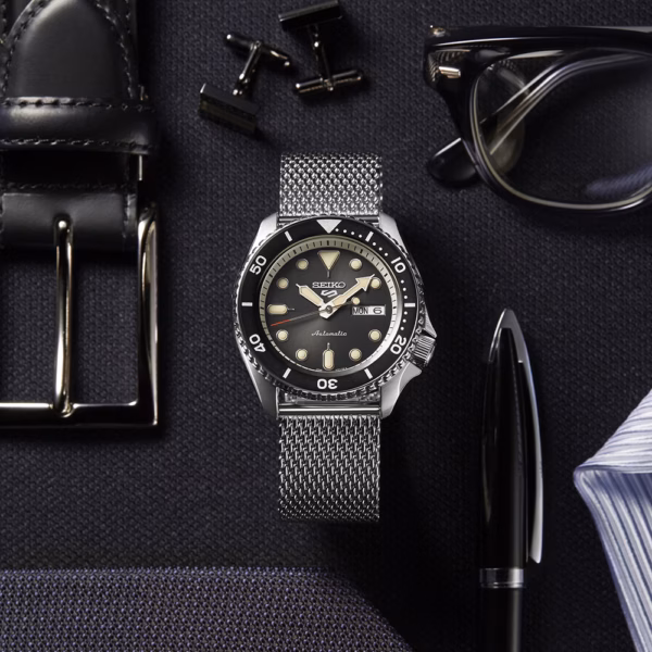 SEIKO 精工 5 Sports SRPD73K1 復古米蘭帶機械腕錶 4R36-07G0D：圖片 2