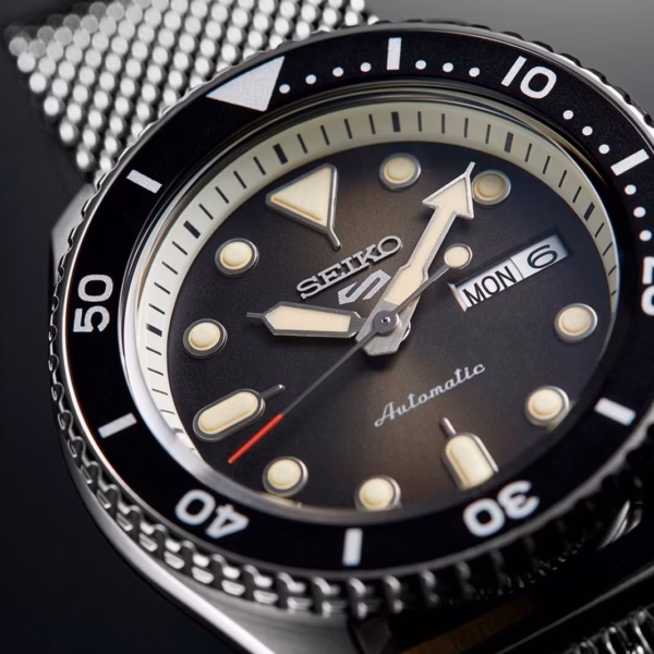 SEIKO 精工 5 Sports SRPD73K1 復古米蘭帶機械腕錶 4R36-07G0D：圖片 3