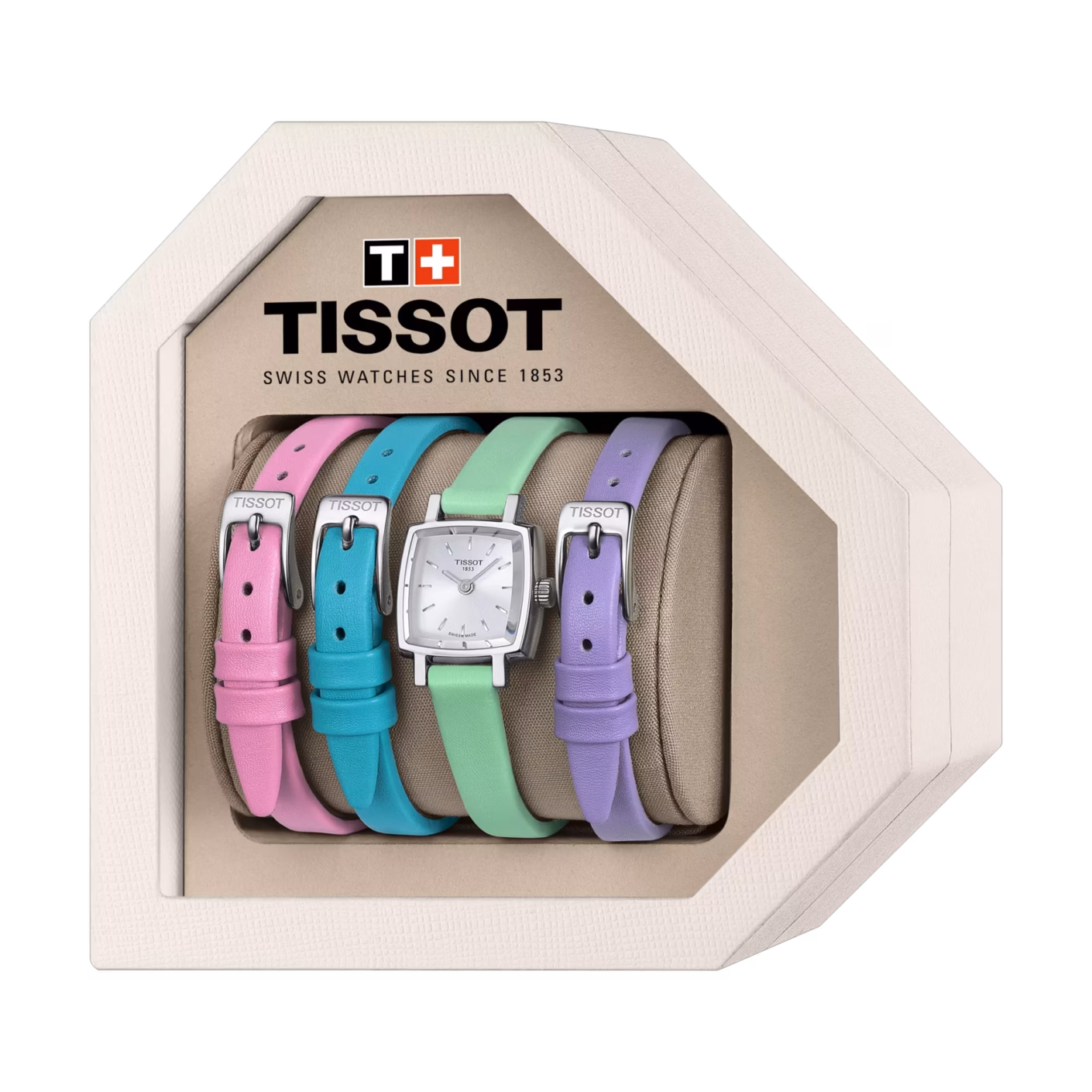TISSOT 天梭 Lovely Square Summer 夏季方形女錶 T058.109.16.031.01