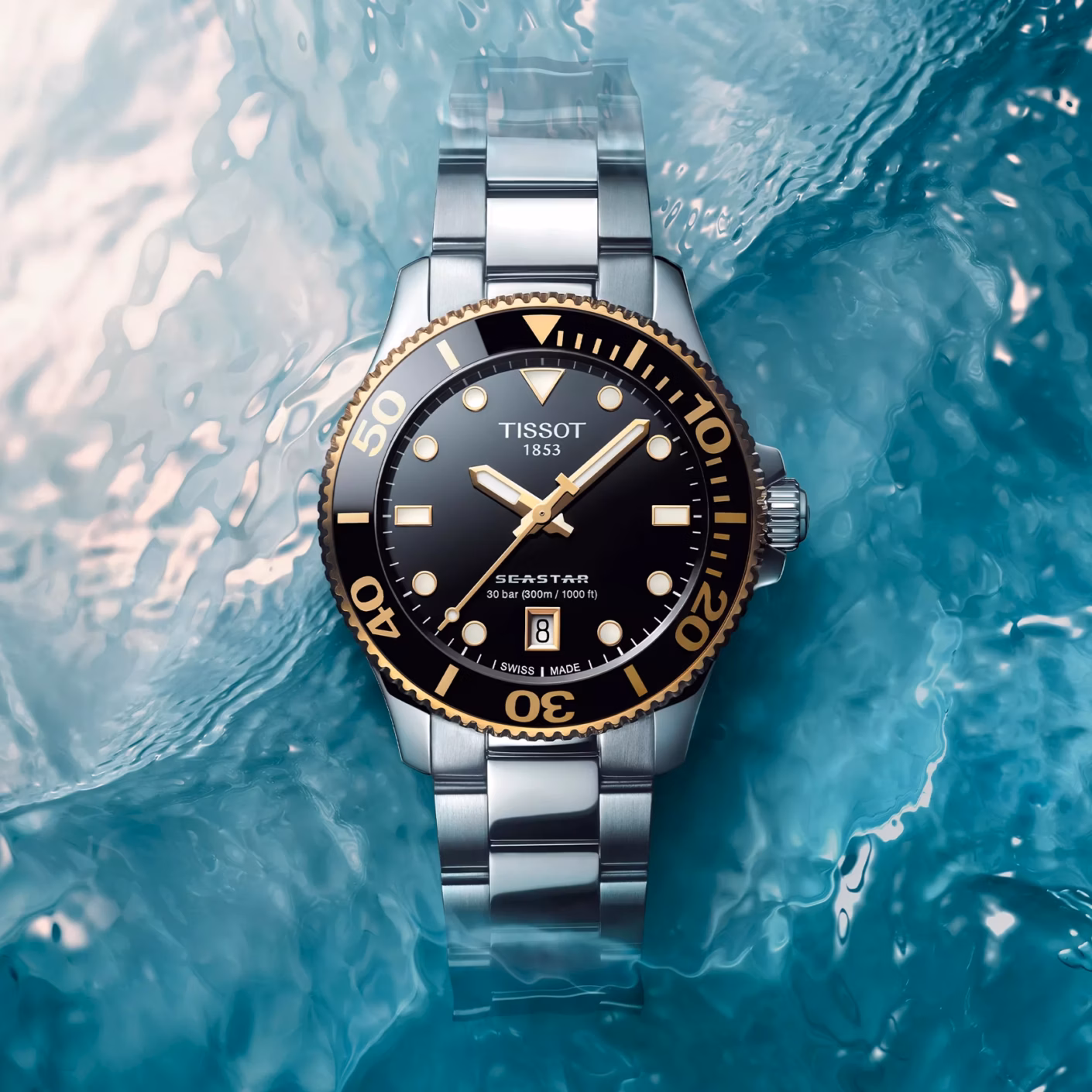 TISSOT 天梭 Seastar 1000 36mm 金海星潛水錶 T120.210.21.051.00