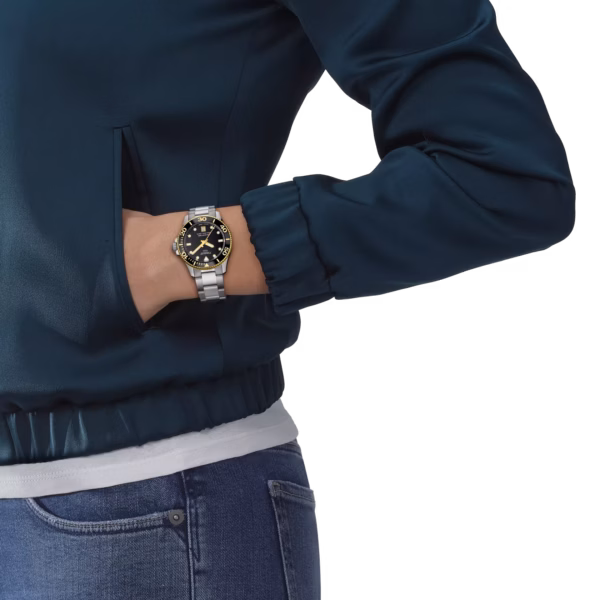 TISSOT 天梭 Seastar 1000 36mm 金海星潛水錶 T120.210.21.051.00：圖片 5