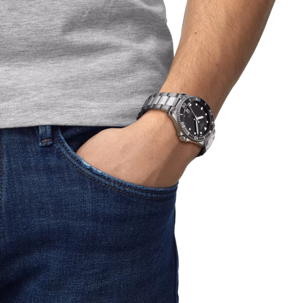 TISSOT 天梭 Seastar 1000 40mm 黑海星潛水錶 T120.410.11.051.00：圖片 4