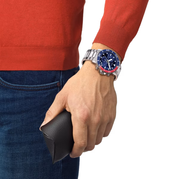TISSOT 天梭 Seastar 1000 Quartz chronograph 可樂圈 海星三眼計時錶 T120.417.11.041.03：圖片 5