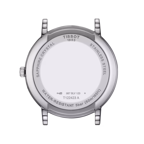 TISSOT 天梭 Carson Premium Gent Moonphase  羅馬銀 月相顯示三針腕錶 T122.423.11.033.00：圖片 3