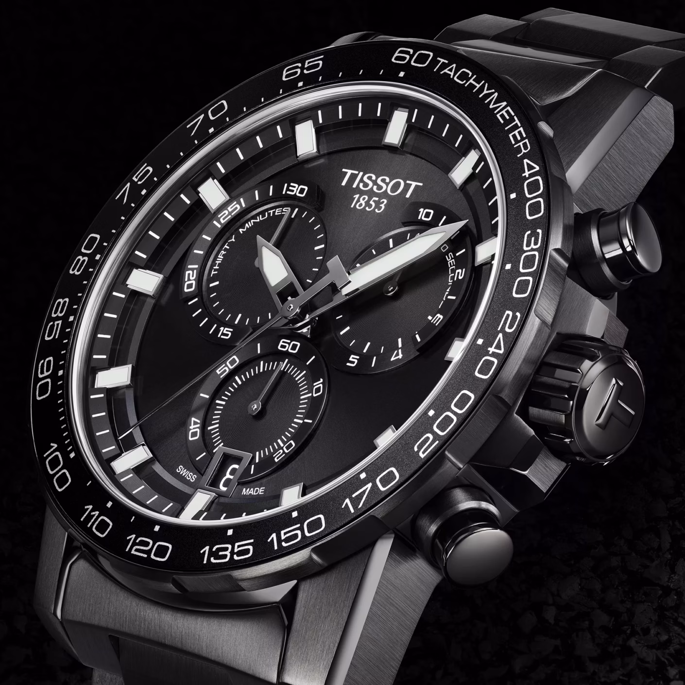 TISSOT 天梭 Supersport Chrono 極致黑 大錶徑計時腕錶 T125.617.33.051.00