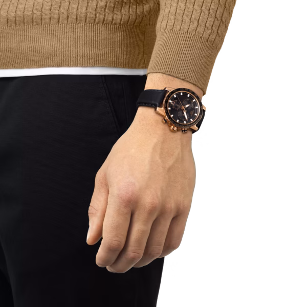 TISSOT 天梭 Supersport Chrono 玫瑰金大錶徑計時腕錶 T125.617.36.051.00：圖片 5