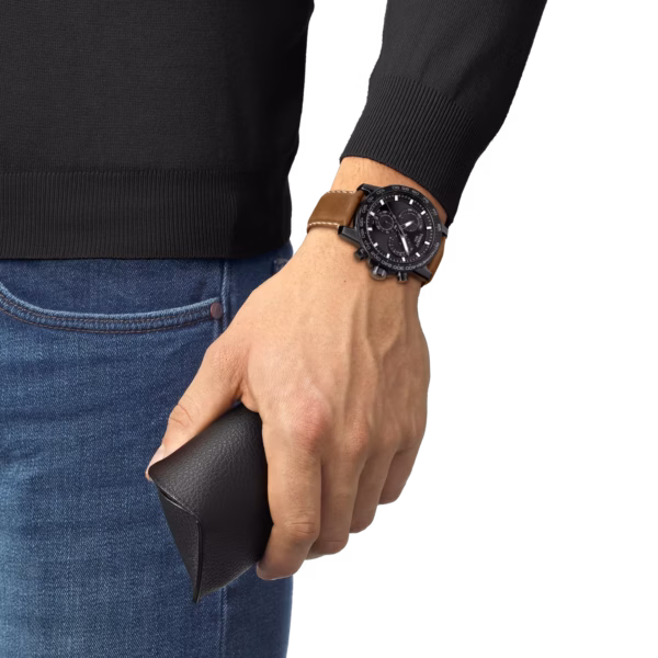 TISSOT 天梭 Supersport Chrono 黑色 大錶徑計時腕錶 T125.617.36.051.01：圖片 5