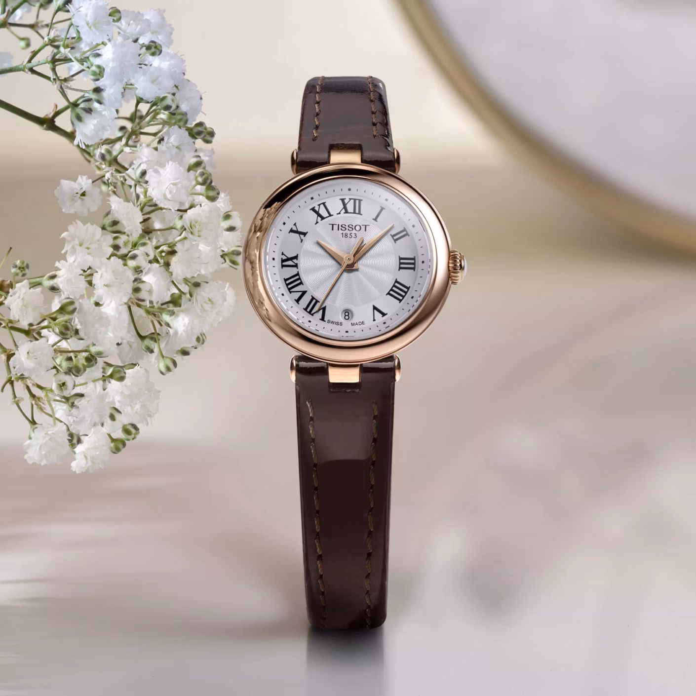 TISSOT 天梭 Tissot Bellissima Small Lady 玫瑰金 廣告款女裝腕錶 T126.010.36.013.00