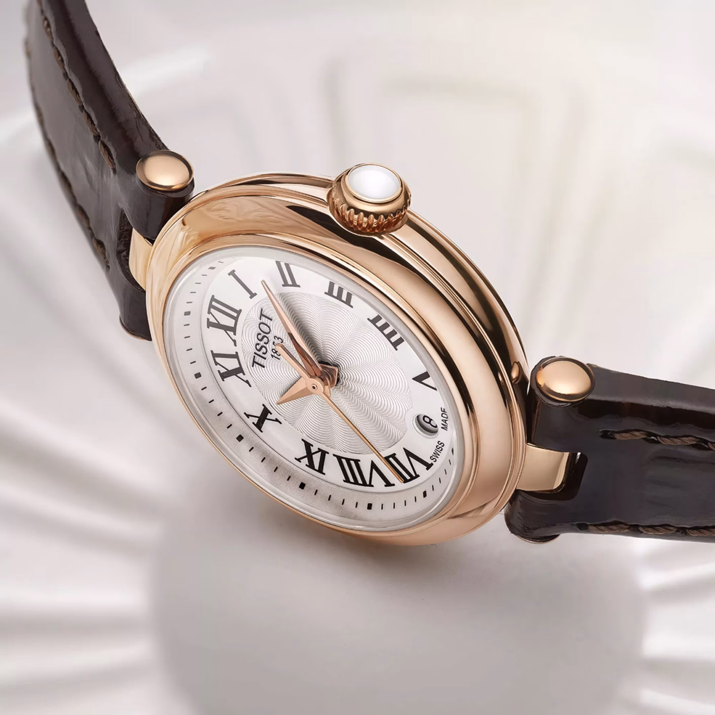 TISSOT 天梭 Tissot Bellissima Small Lady 玫瑰金 廣告款女裝腕錶 T126.010.36.013.00