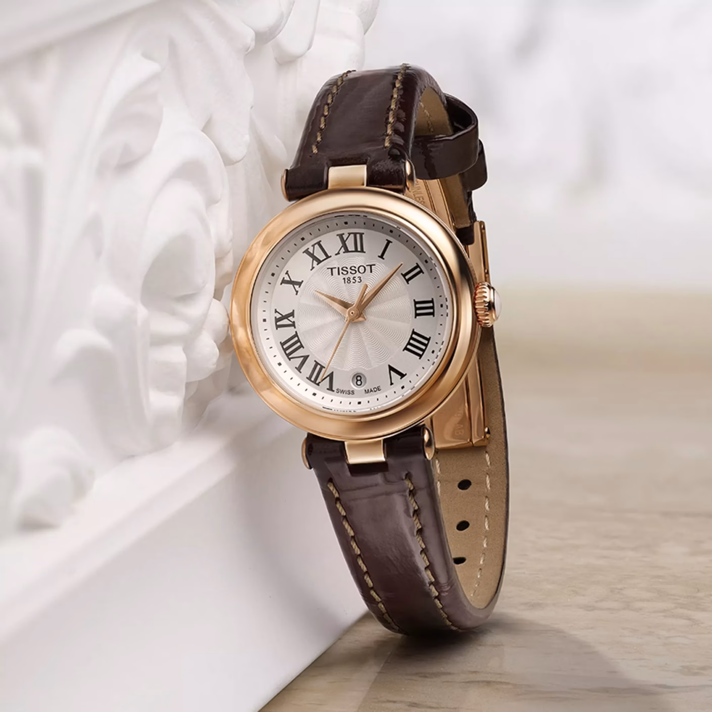 TISSOT 天梭 Tissot Bellissima Small Lady 玫瑰金 廣告款女裝腕錶 T126.010.36.013.00