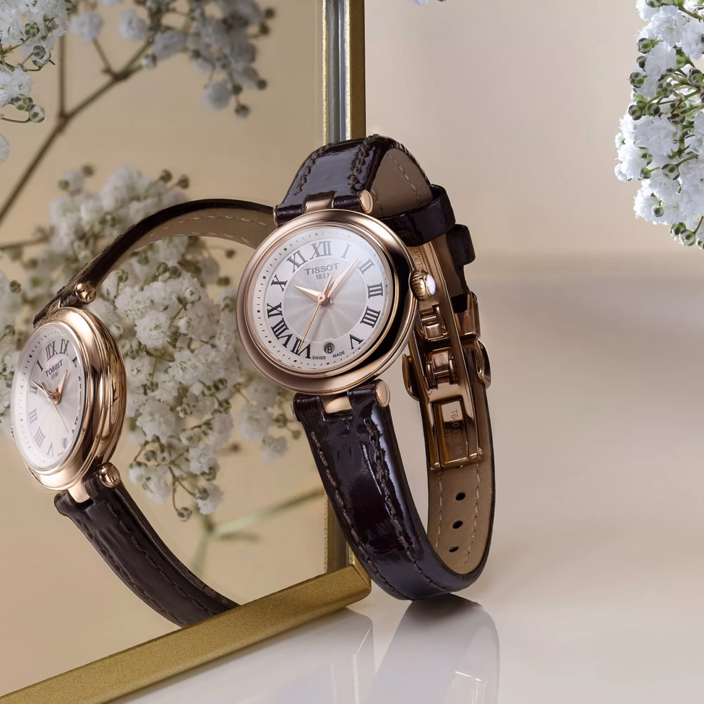 TISSOT 天梭 Tissot Bellissima Small Lady 玫瑰金 廣告款女裝腕錶 T126.010.36.013.00