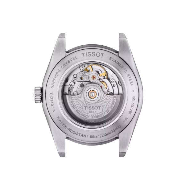 TISSOT 天梭 Gentleman Powermatic 80 Silicium 矽游絲 紳士藍機械腕錶 T127.407.11.041.00：圖片 3