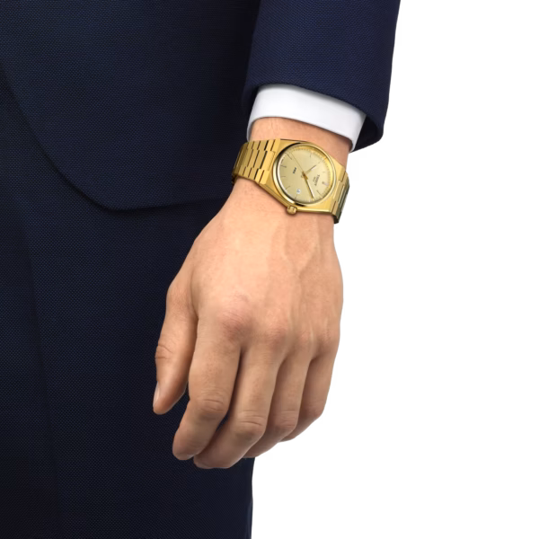 TISSOT 天梭 PRX 40mm 香檳金 70年代復刻石英錶 T137.410.33.021.00：圖片 5