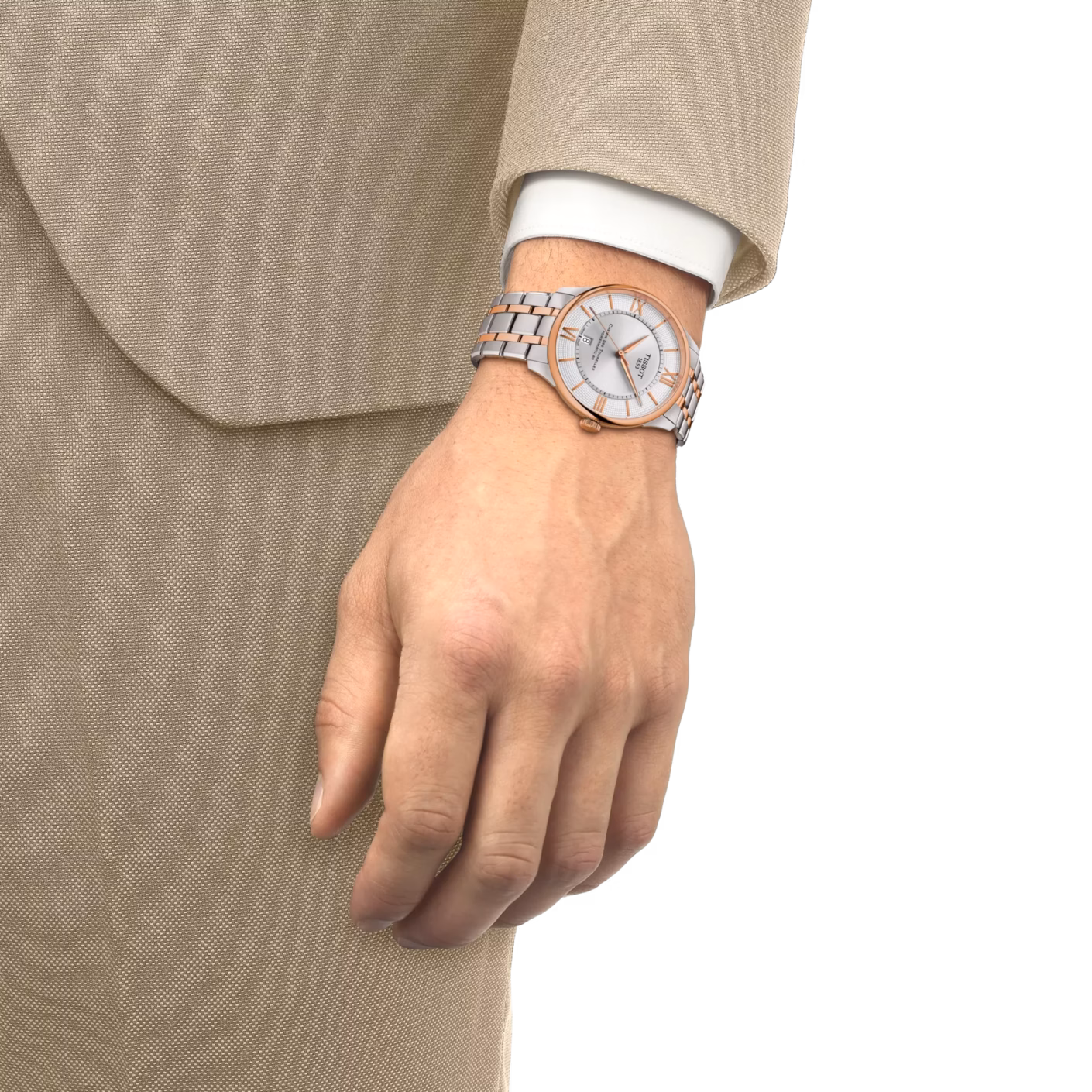 TISSOT 天梭 Chemin des Tourelles Powermatic 80 42mm 杜魯爾 玫瑰金機械錶 T139.407.22.038.00