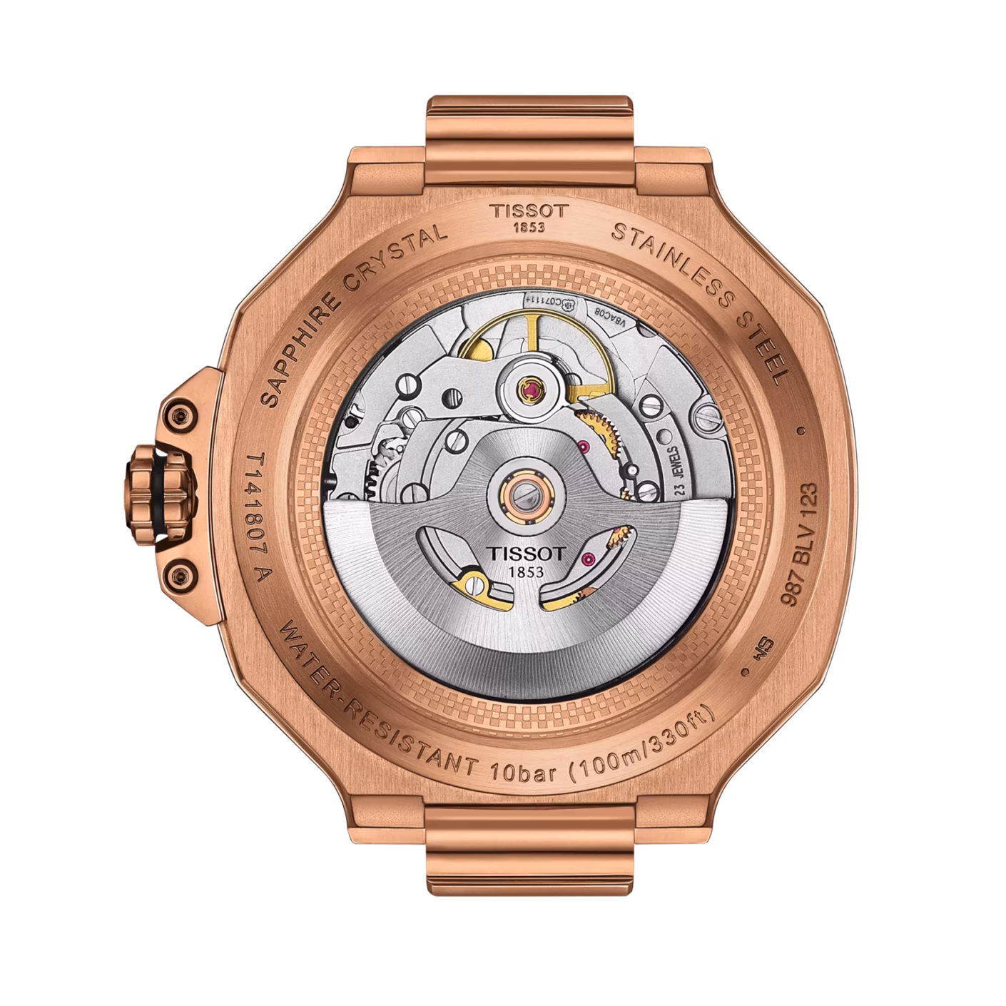 TISSOT 天梭 T-Race Powermatic 80 41mm 玫瑰金賽車機械錶 T141.807.37.051.00