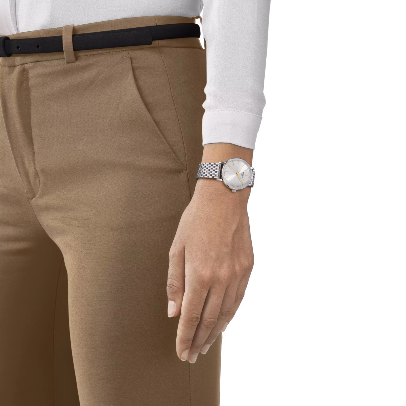 TISSOT 天梭 Everytime 34mm 典雅銀 簡約三針女錶 T143.210.11.011.01