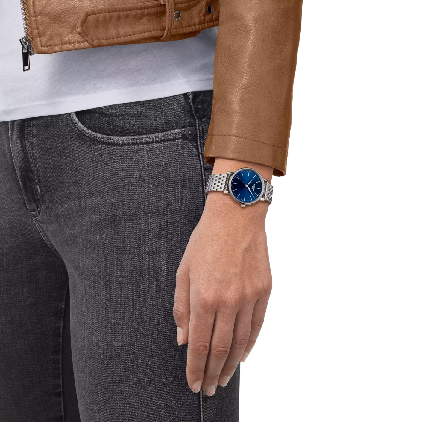 TISSOT 天梭 Everytime 34mm 典雅藍 簡約三針女錶 T143.210.11.041.00