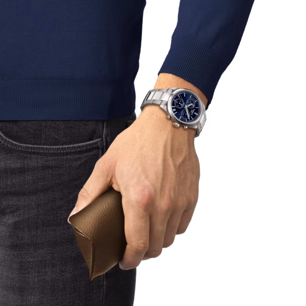 TISSOT 天梭 PR 100 Chronograph 40mm 藍色計時碼錶 T150.417.11.041.00：圖片 5