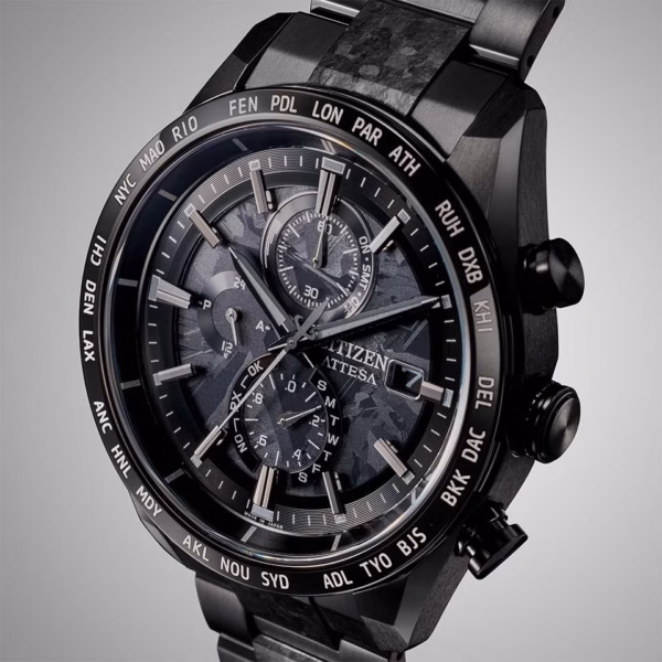 CITIZEN 星辰 ATTESA HAKUTO-R 限量登月錶 黑鈦系列 光動能全球電波時計錶 AT8287-62E：圖片 5