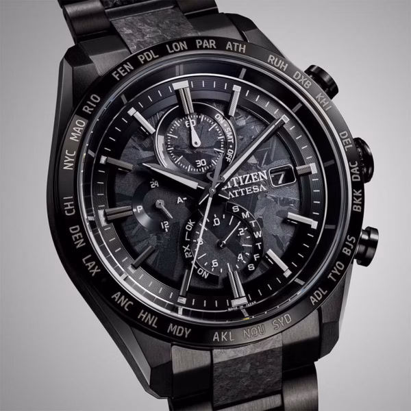 CITIZEN 星辰 ATTESA HAKUTO-R 限量登月錶 黑鈦系列 光動能全球電波時計錶 AT8287-62E：圖片 8