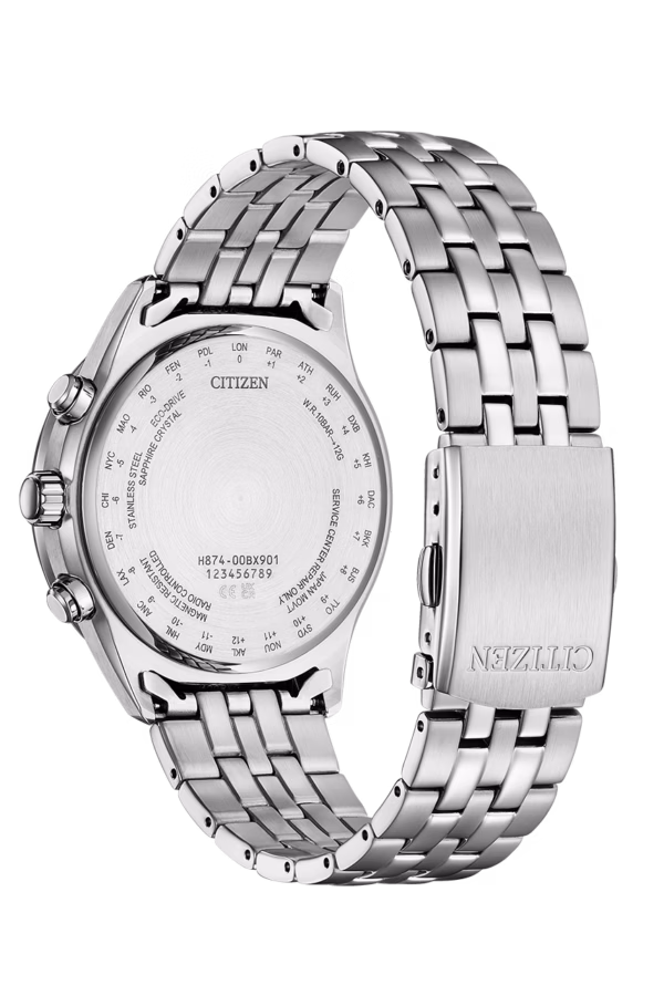 CITIZEN 星辰 Eco-Drive Radio Controlled 海藍色 光動能全球電波月相錶 BY1030-50L：圖片 3