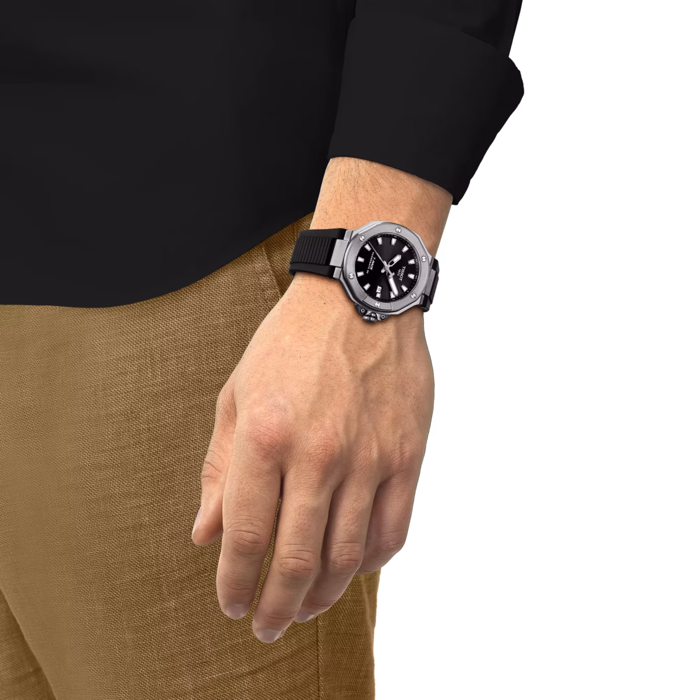 TISSOT 天梭 T-Race Powermatic 80 41mm 銀色賽車機械錶 T141.807.17.051.00